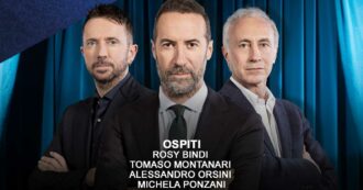 Copertina di Bindi, Orsini, Montanari, Ponzani e Ovadia ospiti di Luca Sommi ad Accordi&Disaccordi su Nove il 10 maggio. Con Travaglio e Scanzi