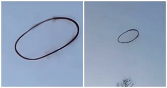 “Ufo? Ho quasi 50 anni e non ho mai visto niente del genere”: un misterioso anello nero fluttua nel cielo, l’incredibile avvistamento – VIDEO