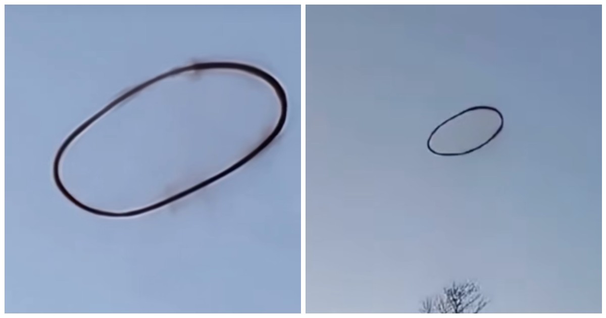 “Ufo? Ho quasi 50 anni e non ho mai visto niente del genere”: un misterioso anello nero fluttua nel cielo, l’incredibile avvistamento – VIDEO