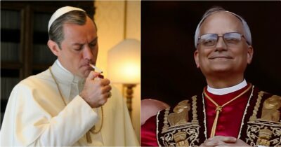 Copertina di Leone XIV è il primo Papa americano della storia, la profezia di The Young Pope con Lenny Belardo