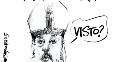 Copertina di La vignetta di Beppe Mora