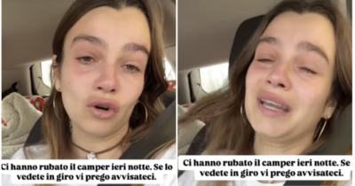 Copertina di “Non riesco a smettere di piangere. Abbiamo lasciato il nostro camper incustodito per tre giorni e ce l’hanno rubato”: lo sfogo in lacrime degli influencer ‘Viaggiatori ecologici”
