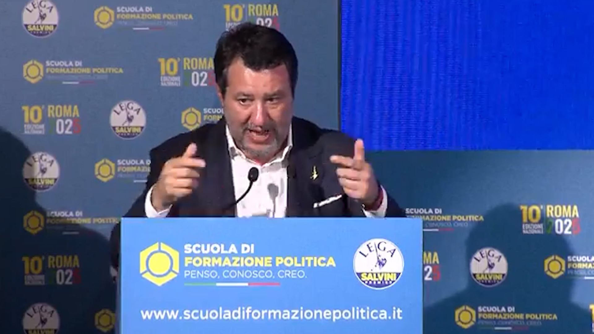 Salvini: “Qualcuno a Bruxelles non lavora per la pace”. E sul riarmo: “No a carri armati per paesi Ue”