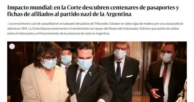 Copertina di In Argentina casse di champagne piene di tessere naziste: il ritrovamento nel seminterrato della Corte Suprema