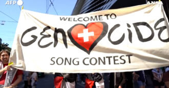 “Genocide song contest”, proteste all’Eurovision durante il Turquoise carpet: bandiere della Palestina e striscioni – Video