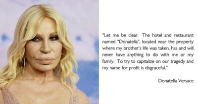 Copertina di “Vergognoso trarre profitto dalla nostra tragedia”: la rabbia della stilista contro il ristorante “Donatella”. Il locale aperto accanto alla villa di Gianni Versace