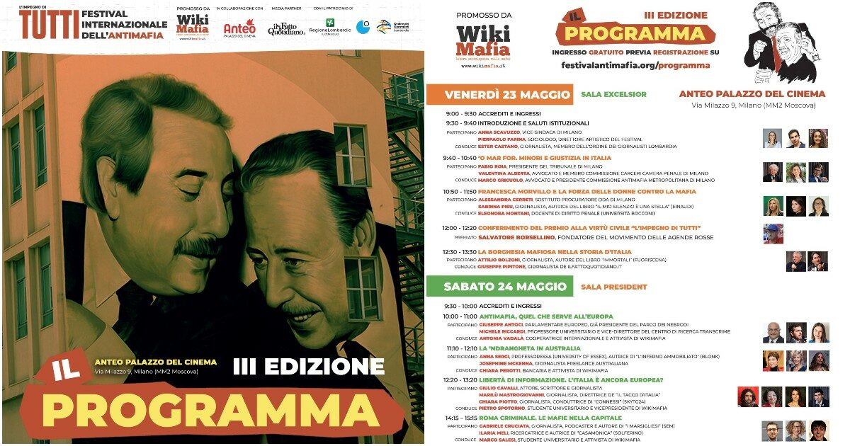 torna a milano il festival internazionale dell antimafia tra gli ospiti gratteri e borsellino il programma completo da Ilfattoquotidiano.it torna a milano il festival internazionale dell antimafia tra gli ospiti gratteri e borsellino il programma completo