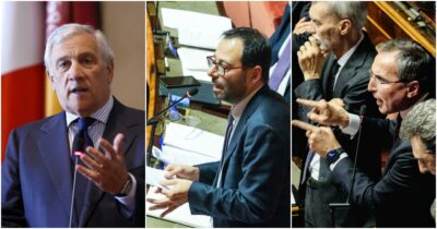 Copertina di Tajani in fuga dal Parlamento su Gaza. L’informativa “urgente”? Il 28 maggio. Il Pd: “Speriamo ci sia ancora la Striscia”