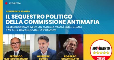 Copertina di Strage di via D’Amelio, il dossier M5s sulle dichiarazioni di Mori e De Donno: la diretta con Conte e Scarpinato