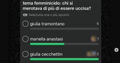 Copertina di Sondaggio choc nelle chat di studenti: “Quale vittima di femminicidio meritava di più di essere uccisa?”
