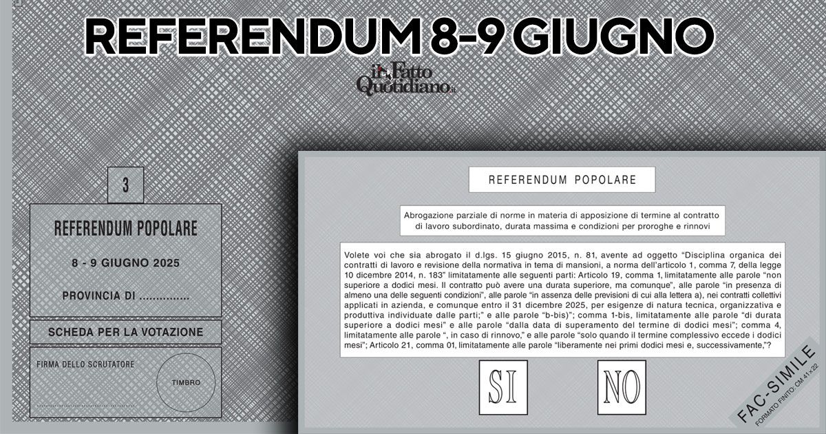 referendum 89 giugno guida al terzo quesito meno flessibilità per le aziende che offrono contratti precari cosa cambia se vince il sì