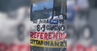 Copertina di Referendum, occupato l’atrio della Rai a Milano per protesta: “Consultazione oscurata” – Video