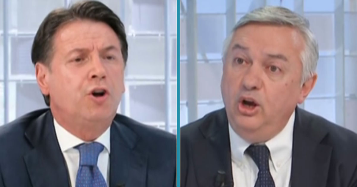 conte incalza molinari su la7 netanyahu è un pazzo criminale o no è un suo giudizio politico