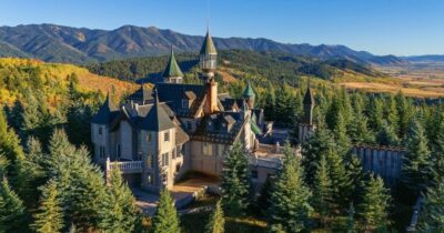 Copertina di Una camera blindata, tunnel sotterranei e un sistema di stanze segrete: è in vendita il castello in stile Disney dell’imprenditore Deon Heiner