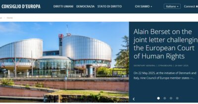 Copertina di Il Consiglio d’Europa contro l’Italia e gli altri Paesi che contestano la Cedu: “No a pressioni politiche su chi protegge i diritti”