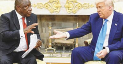 Copertina di Studio Ovale. Balle di Trump al presidente del Sudafrica