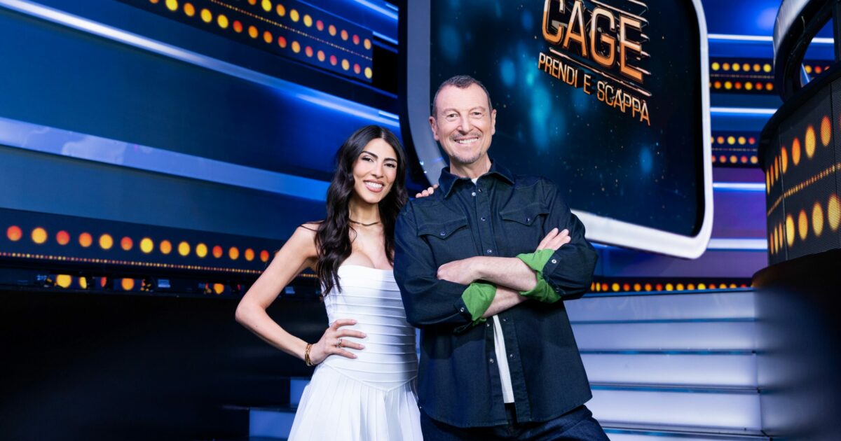 Amadeus e Giulia Salemi in “The Cage – Prendi e scappa”: come funziona il nuovo game show sul Nove