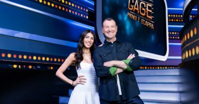 Copertina di Amadeus e Giulia Salemi in “The Cage – Prendi e scappa”: come funziona il nuovo game show sul Nove