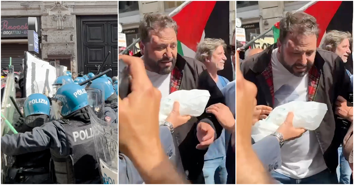 decreto sicurezza scontri a roma tra manifestanti e polizia ferito l8217assessore municipale 8211 video