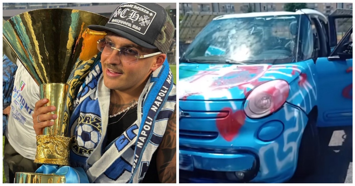 le rubano l auto durante la festa scudetto del napoli geolier gliela ricompra bel gesto d amore per i propri concittadini