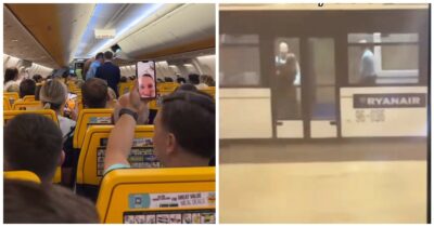 Copertina di “Dava testate contro porte e finestrini, usava un linguaggio orribile anche verso lo staff di bordo. Era ubriaca”: aereo costretto ad atterraggio d’emergenza