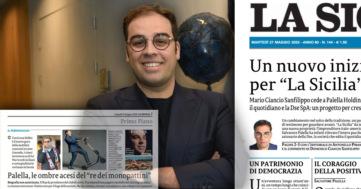 il quotidiano la sicilia passa di mano dopo 80 anni ciancio cede a palella imprenditore dei monopattini helbiz