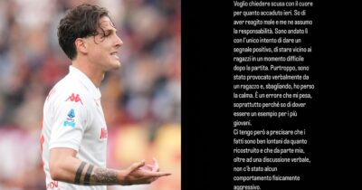 Copertina di “Chiedo scusa, ho perso la calma. Ma non c’è stata nessuna aggressione”: la versione di Zaniolo sui fatti di Fiorentina-Roma Primavera