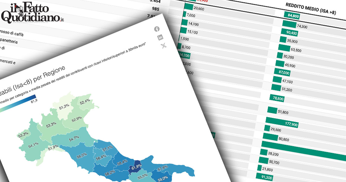 Quanto guadagnano (e quanto evadono) le partite Iva? Dati e mappa dei contribuenti ‘inaffidabili’ Quanto guadagnano (e quanto evadono) le partite Iva? Dati e mappa dei contribuenti ‘inaffidabili’