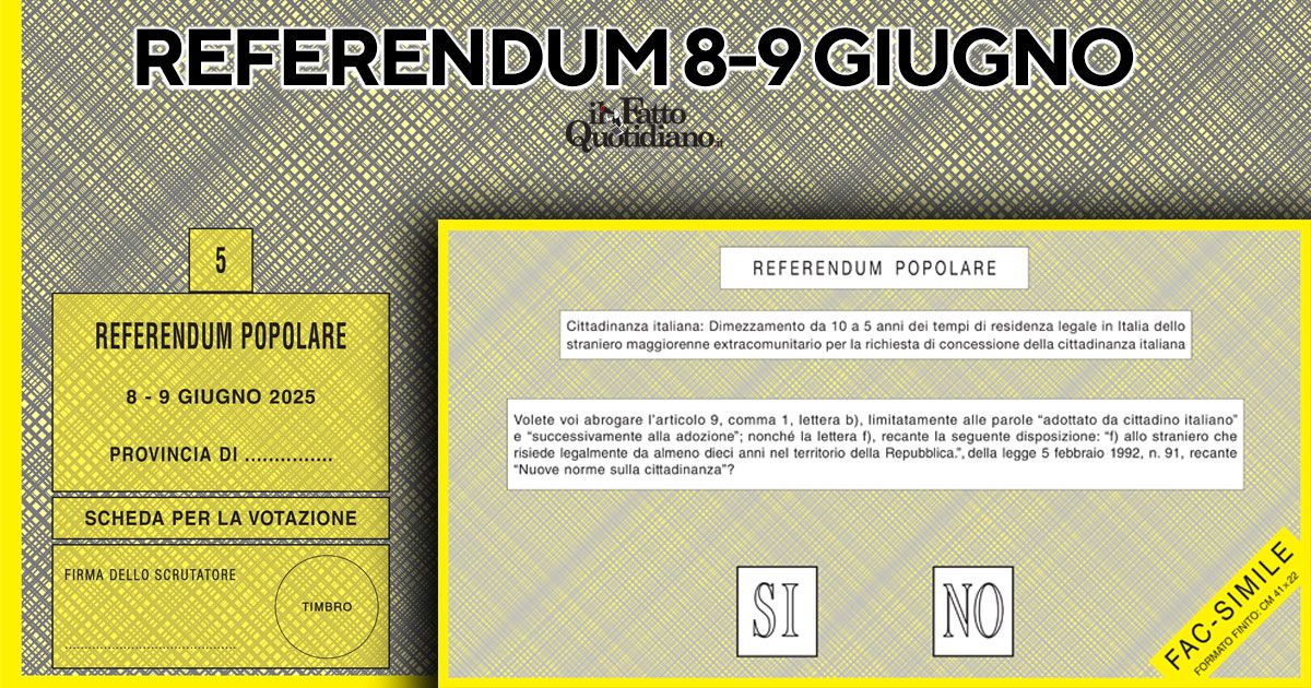 Referendum cittadinanza: cosa prevede il quesito, perché l’Italia è uno dei Paesi più restrittivi e come sono schierati i partiti