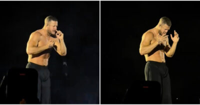 Copertina di Dan Reynolds degli Imagine Dragons fa volare il microfono sul palco. Il divertente incidente – IL VIDEO