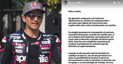 Copertina di Bomba in MotoGp, Jorge Martin conferma l’addio ad Aprilia: “Ho chiesto di esercitare il diritto di liberarmi per il 2026”