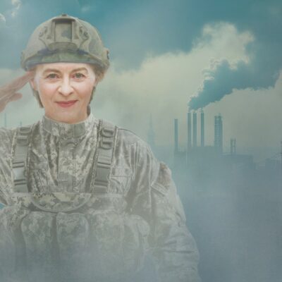 Copertina di Ursula Von der Leyen premiata per la pace mentre organizza il riarmo in Ue