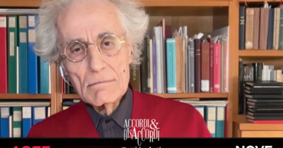 Copertina di Gaza, Canfora sul Nove: “Lo Stato di Israele è l’erede del Terzo Reich e produce una politica di genocidio come facevano i nazisti”