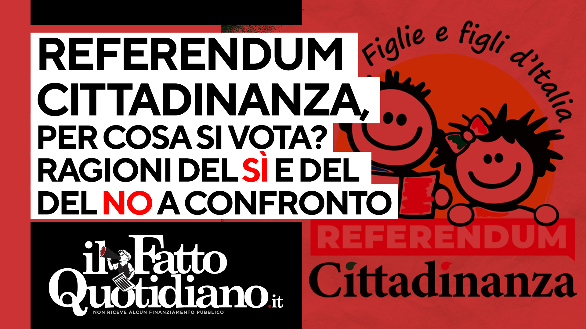 Referendum sulla cittadinanza, per cosa si vota? Le ragioni del Sì e del No a confronto Referendum sulla cittadinanza, per cosa si vota? Le ragioni del Sì e del No a confronto