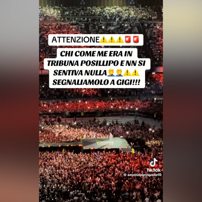 “Non si sentiva nulla, Gigi D’Alessio fai le prove per l’audio bene la prossima volta”: la rabbia dei fan dopo il concerto a Napoli (ma i problemi d’acustica ci sono sempre)