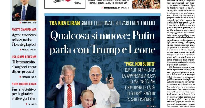 Qualcosa si muove: Putin parla con Trump e Leone