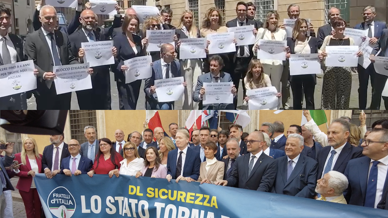 dl sicurezza approvato in senato derby di flash mob in contemporanea di lega e fratelli d italia