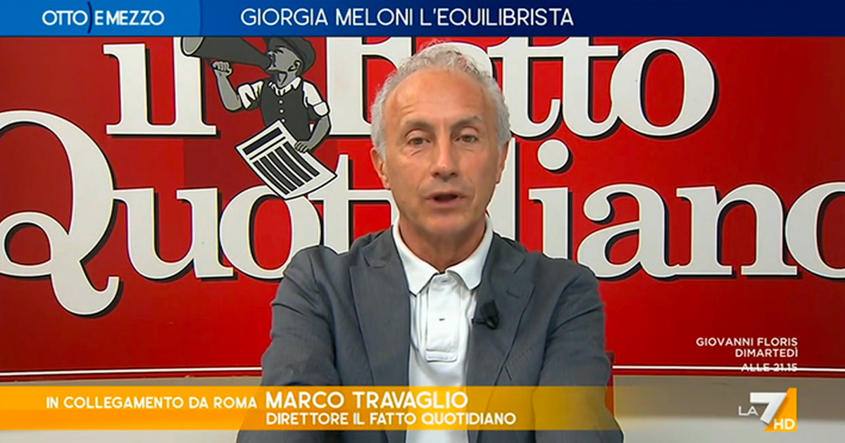 Travaglio a La7: “Ue non esiste, si riunisce con Londra che è fuori. Von der Leyen premiata per la pace? barzelletta”