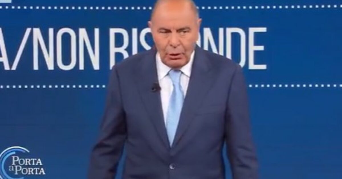 Clima rovente a Porta a Porta, Bruno Vespa grida spazientito dalla discussione tra Tommaso Cerno e Debora Serracchiani