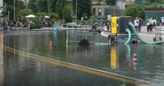 Copertina di A Como esonda il lago nella notte: allagamenti e strade chiuse