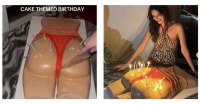 Copertina di La torta a forma di fondoschiena (il suo) servita per il compleanno da Emily Ratajkowski fa discutere: “Cosa insegni ai tuoi figli?”, “Cosa c’entra? Una mamma non può farlo?”