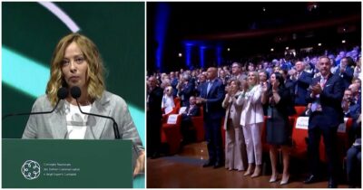 Copertina di “L’imbarazzante” standing ovation dei commercialisti per Giorgia Meloni: l’applauso mette a disagio perfino la premier