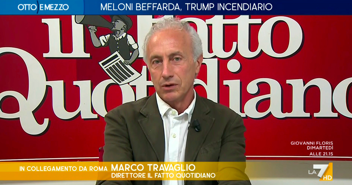 travaglio a la7 con meloni record di condoni peggio di berlusconi e i fessi siamo noi che paghiamo