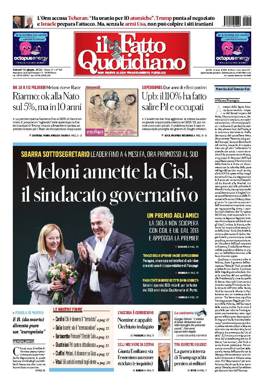 Copia del giorno de Il Fatto Quotidiano