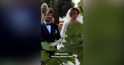 Copertina di Francesco Montanari e Federica Sorino sposi in Puglia: le nozze in una masseria. Video e tutti i dettagli