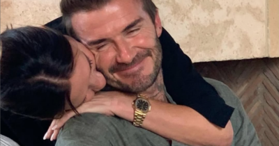Viktoria e David Beckham in occasione della Festa del papà