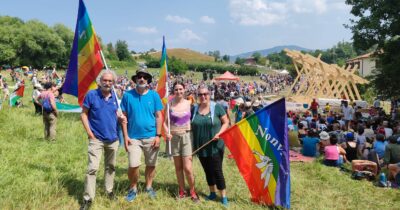 Copertina di C’ero anch’io alla marcia da Marzabotto a Monte Sole: un’azione nonviolenta di massa per Gaza