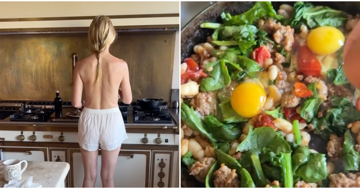 gwyneth paltrow cucina in topless salsiccia e uova l8217attrice ha abbandonato la dieta paleolitica 8211 il video
