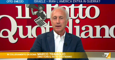 Copertina di Guerra Israele-Iran, Travaglio a La7: “Governo Meloni in tanatosi, la politica estera italiana si finge morta”