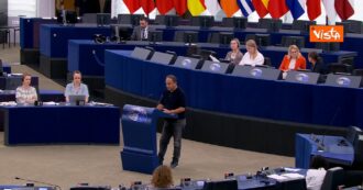 Mimmo Lucano contro von der Leyen e Kallas al Parlamento Ue: “Siete complici del genocidio di Israele” – Video